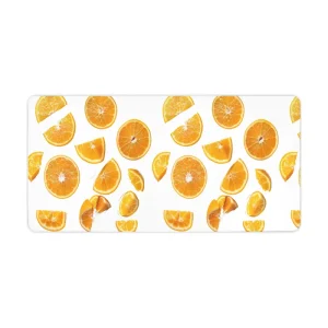 Rectangular Non-Slip Rubber Mouse Pad - Orange (Large)