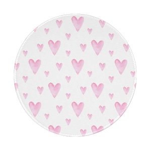 Round Non-Slip Rubber Mouse Pad - Heart Shape